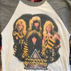 Vintage Stryper metal band tour baseball tee
